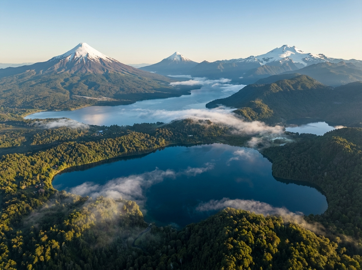 Lakes and volcanoes region